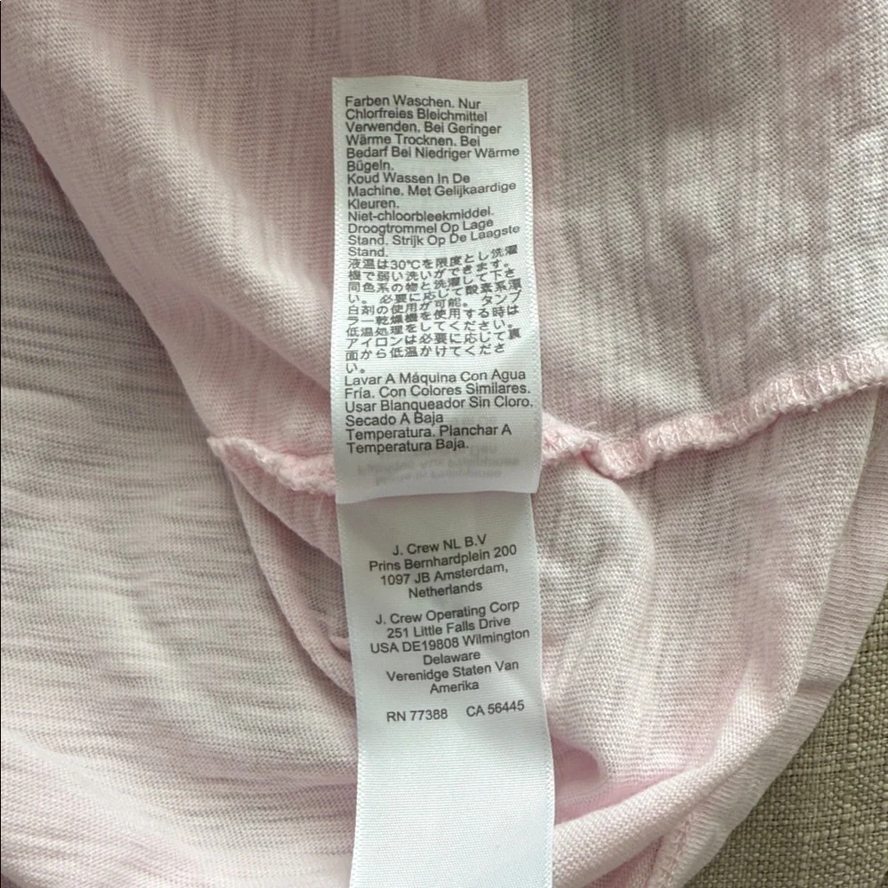 J. Crew Soft Pink Long Sleeve Tee